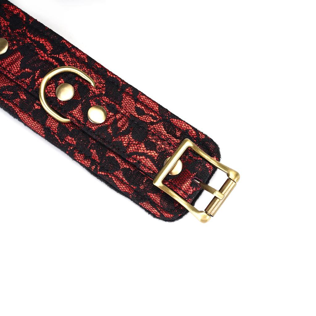 Liebe Seele Cosplay SM Goods Shackles Luxury Red Lace Processing Vintage Metal Fittings Queen Couple Restraint Play