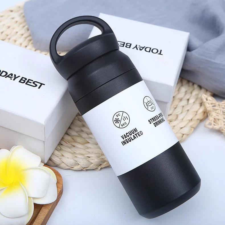 350/500ML Einfache Frosted Thermos Tee Tasse Tragbare Edelstahl Isolierte Wasser Flasche Reise Auto Trinken Vakuum Tasse