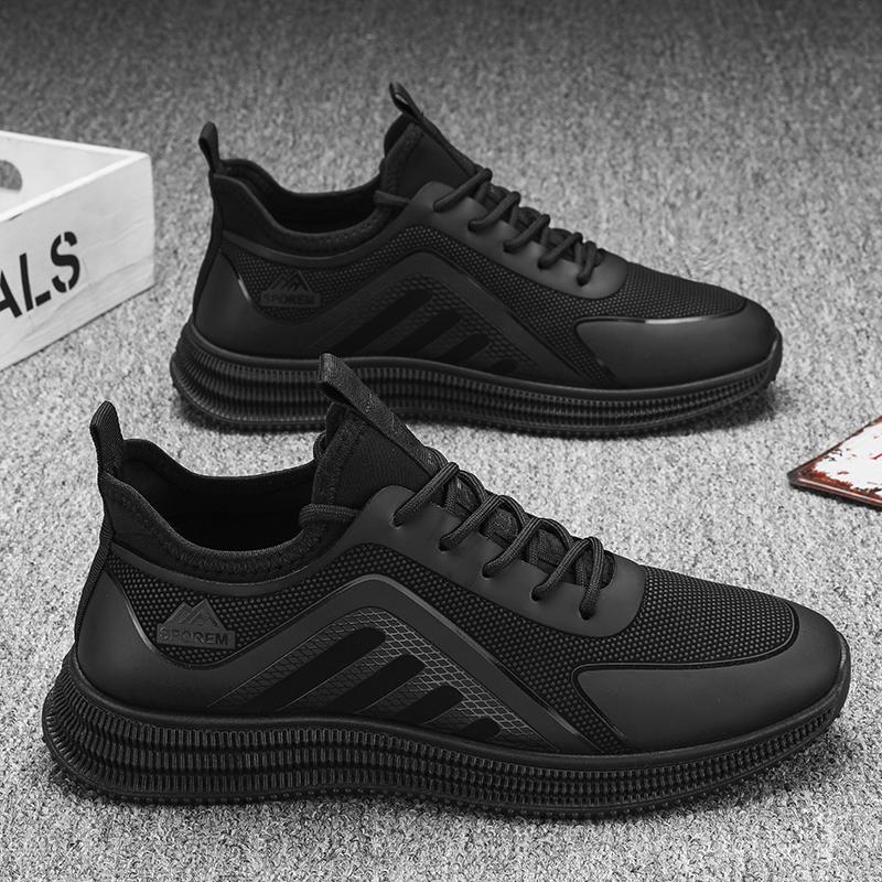 Men's Lightweight Soft Sole Casual Comfortable Shoes Thin Flat Bottom Resistant To Dirt Trendy Streamline Anti-slip Sports Shoes