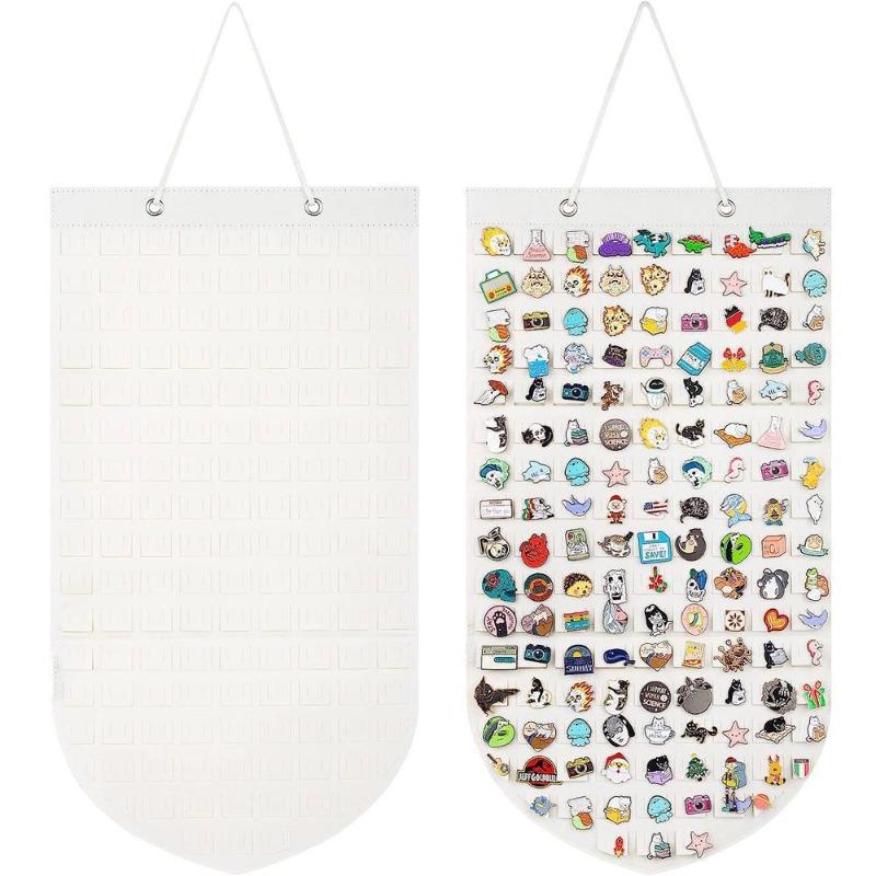 

1 шт. Подвесной органайзер для хранения брошей и значков из эмали, держатель для дисплея, простой хлопковый настенный баннер-флаг для ювелирной коллекции 1set белый