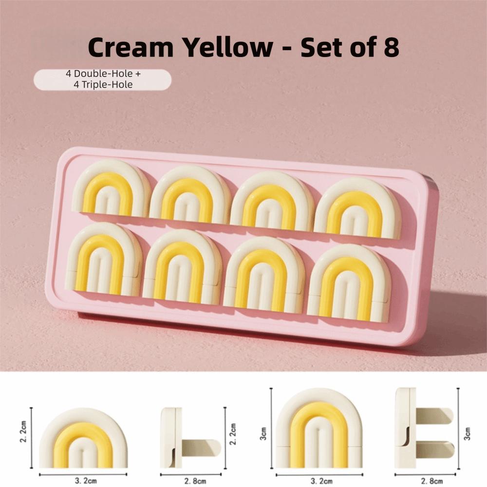 

1 Set Anti-Electric Shock Socket Protector Waterproof Anti-Electric Shock Protector Home Milk Yellow