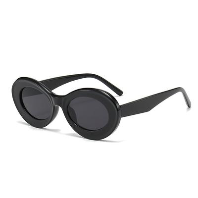 Cat Eye Sonnenbrille Oval Vielseitig Mode Maca Farbe Damen Sonnenbrille Metall Scharnier