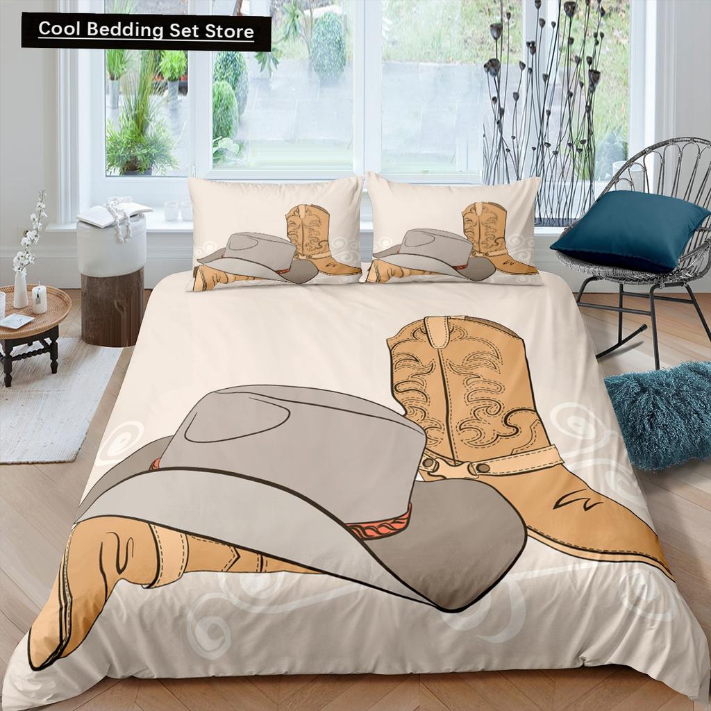 Westernowy Kowbojski Zestaw Pościeli King Queen w Stylu Vintage Rodeo Poszwa na Kołdrę Męska Młodzieżowa Chłopięca Koń Poszwa na Kołdrę Poliestrowa Poszwa na Kołdrę