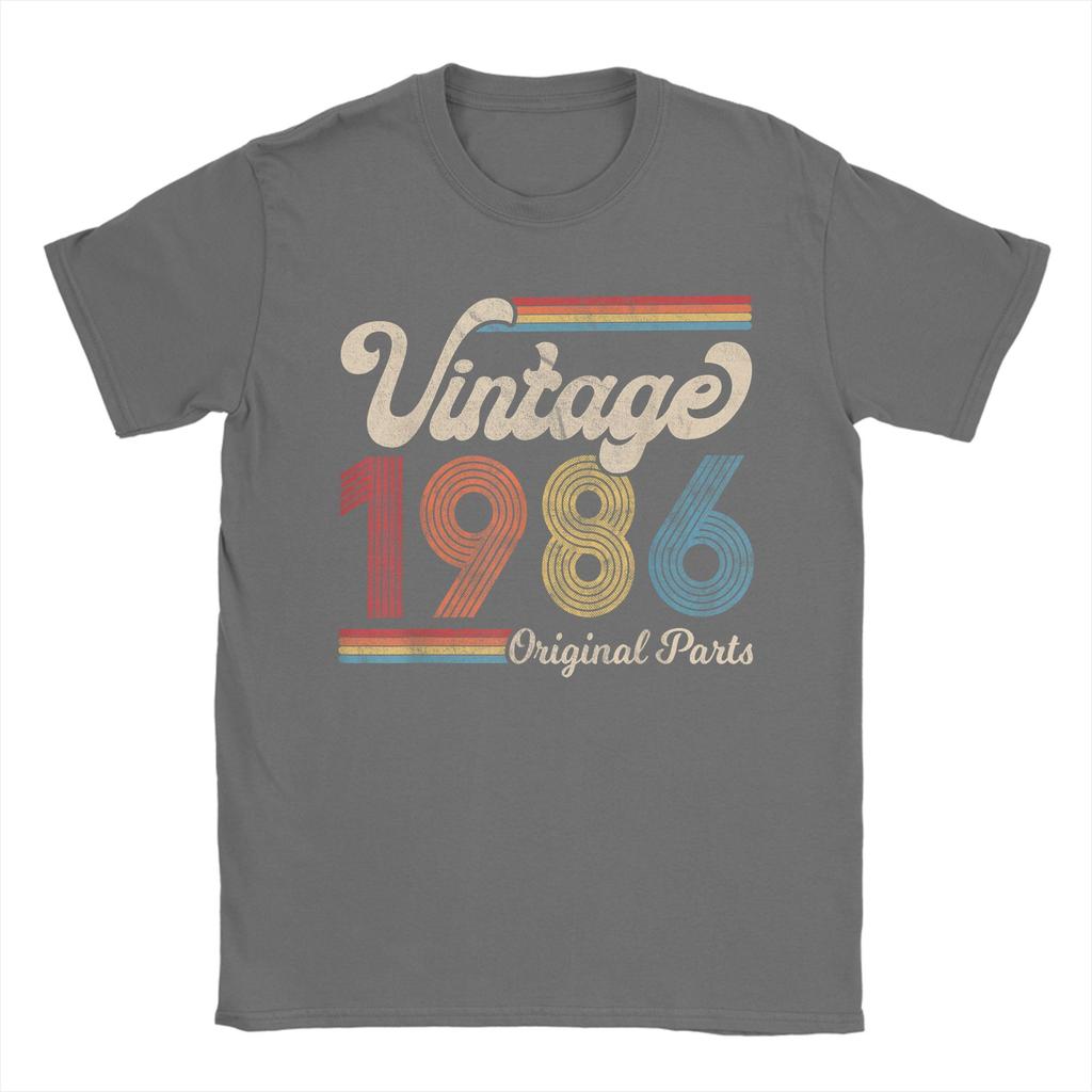 Mens Vintage 1986 Birthday Gift Born Made 1986 T Shirt Cotton Tops Humorous Short Sleeve O Neck Tee Shirt New Arrival TShirt