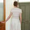 Deondeulob Dd_Lace Patchwork Short Sleeve Top_Ivory