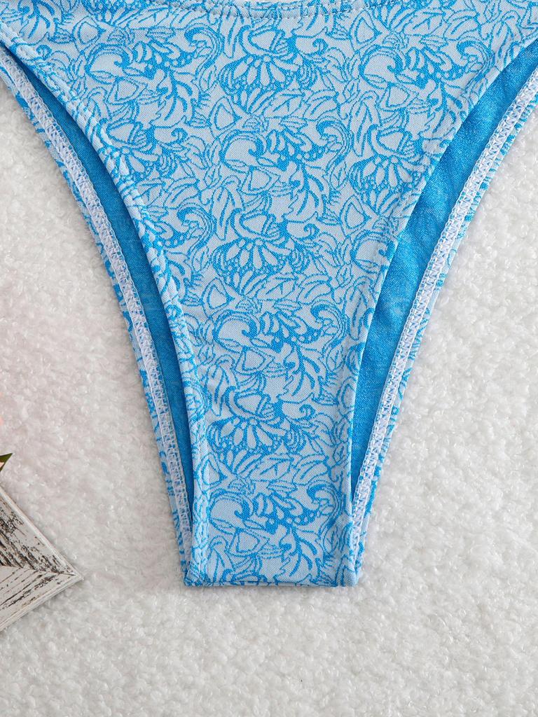 2024 European & American Hot Style Solid Color Bandeau Bikini Swimsuit