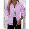 Women S Solid Long Sleeve Zip Knit Jacket Coat