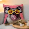 Cushion Cover  Linen  SkinFriendly Soft Decorative Case For Sofa Home Decor Kwaii Anime Vibrant Bubble Pillow Cover