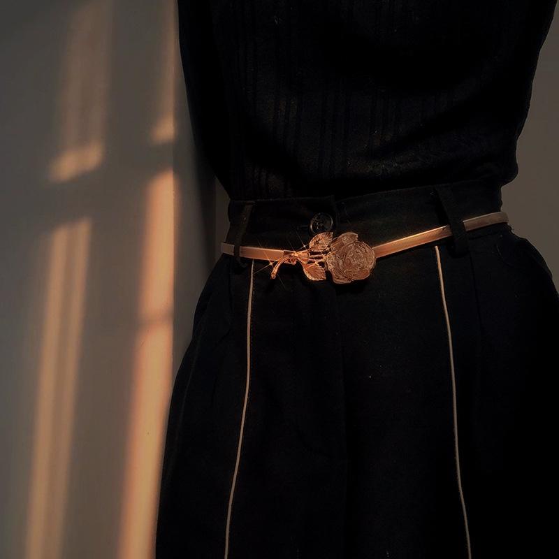 Four Seasons Available New Belt Women'S Leather Fashion Versatile Jeans Belt Decoration With Skirt, Suit, Sweater Waist Cover
