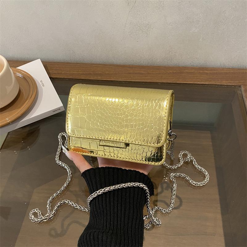 Women'S Rhombus Chain Small Square Bag High-End Fashion Shoulder Messenger Versatile Elegant Trendy Mini Bag