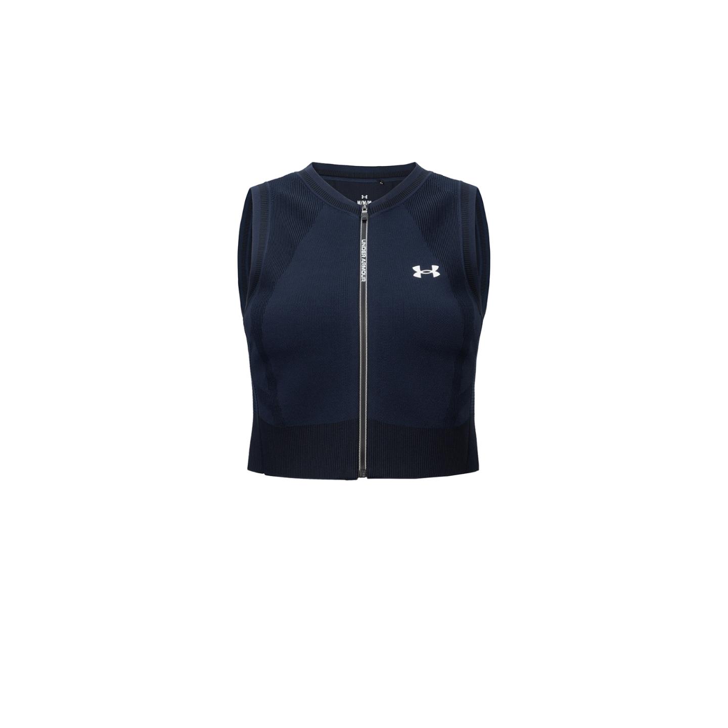 Under Armour Tank Tops Women s Deep Sea Blue Crew Neck Moderate Other 16223265 L