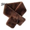 Winter Warm Scarf Women Imitation Mink Fur Scarf Thickened Soft Plush Neck Warmer Cold Weather Elegant Shawl Wrap Accessory for Versatile Fashion