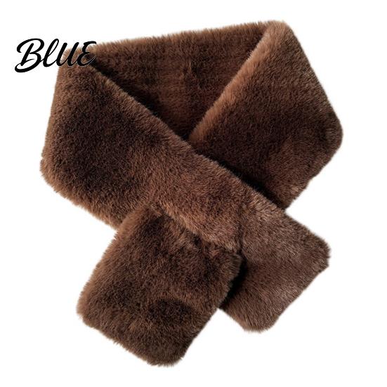 Winter Warm Scarf Women Imitation Mink Fur Scarf Thickened Soft Plush Neck Warmer Cold Weather Elegant Shawl Wrap Accessory for Versatile Fashion