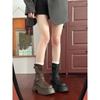 Koreanische Plateau-Höherwachsende Britischer Stil Martin Boots Damen Herbst und Winter Maillard Retro Schlanke Kurze Stiefel