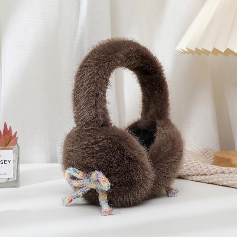 2025 Women's Foldable Winter Rabbit Plush Earmuffs - Warm Cycling Ear Covers