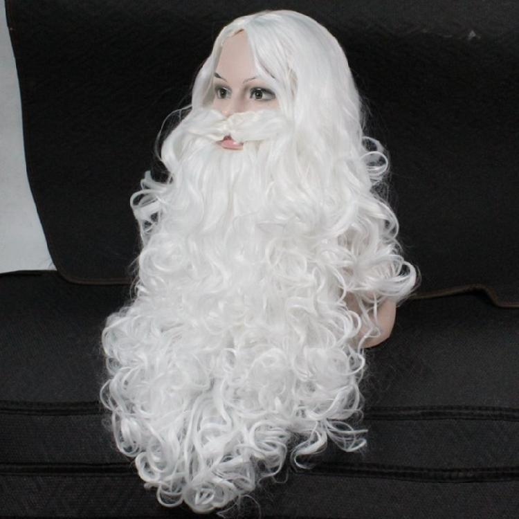 White Santa Beard and Wig Set Christmas Clause Cosplay Costume Accessories