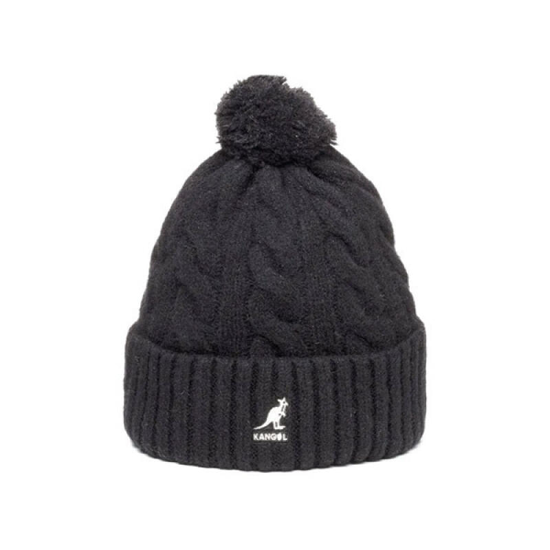 KANGOL Шапка с помпоном Помпон Шерстяная вязаная K4460SM ЧЕРНЫЙ K4460SM BLACK