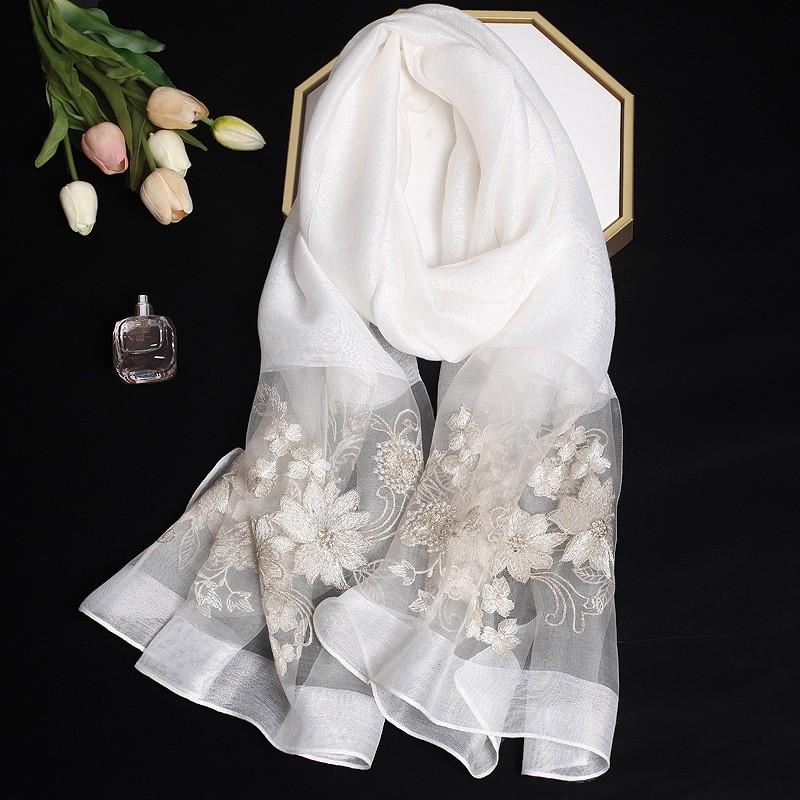 2024 Luxury Brand Women Fashion Scarf Plain Solid Silk Linen Shawls Scarves Summer Lady Bandanas Foulard Hijab