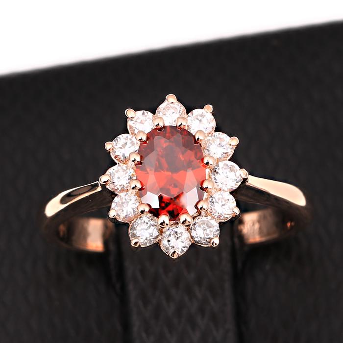 

ZHOUYANG Princess Kate Blue Gem Created Blue Crystal Silver Color Wedding Finger Crystal Ring Brand Jewelry for Women ZYR076 9 рубіновий