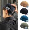 Unisex Brimless Dome Melon Cap Spring Summer Cotton Landlord Beanie Hat Men Women JK Japanese Solid Color Hip Hop Docker Hats