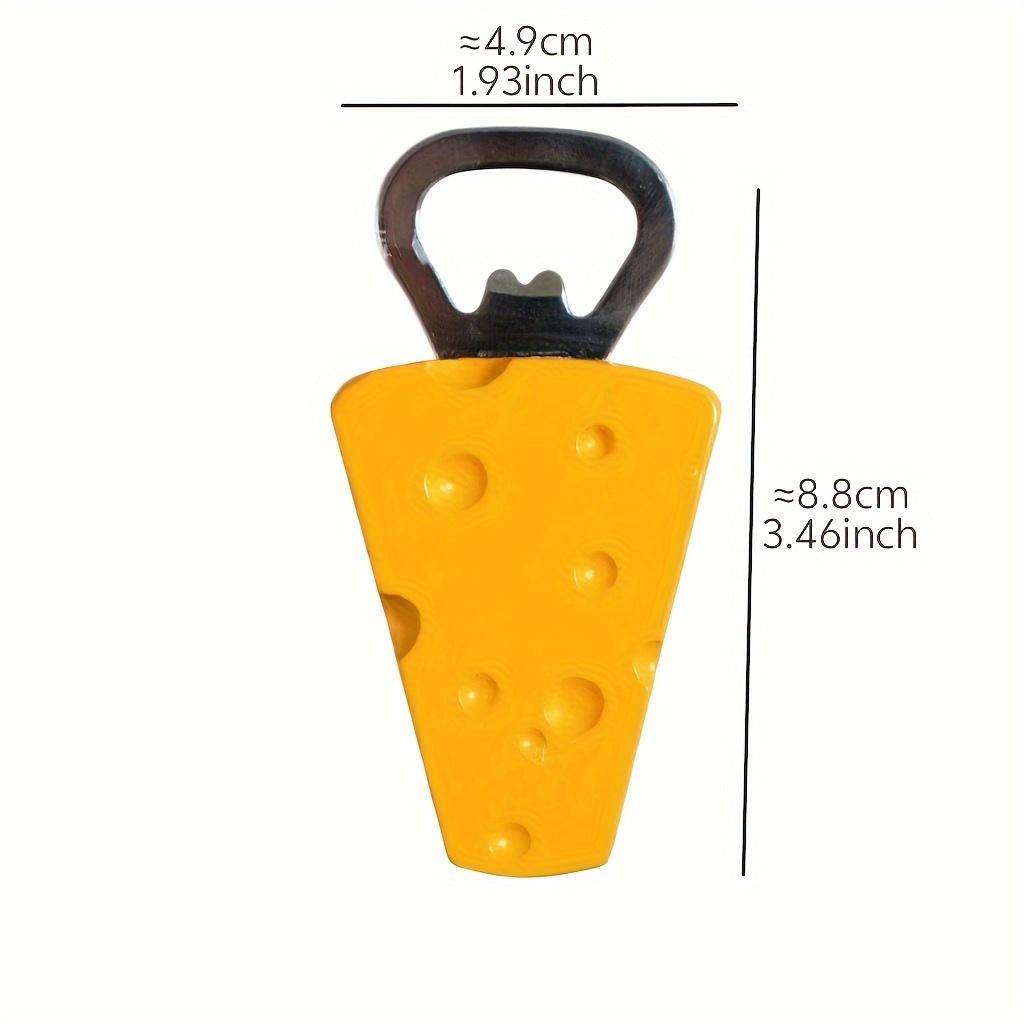 2pcs Cute 3D Magnetic Beer Bottle Openers , Strawberry , Cheese Designs for Refrigerator Decor, PVC Material