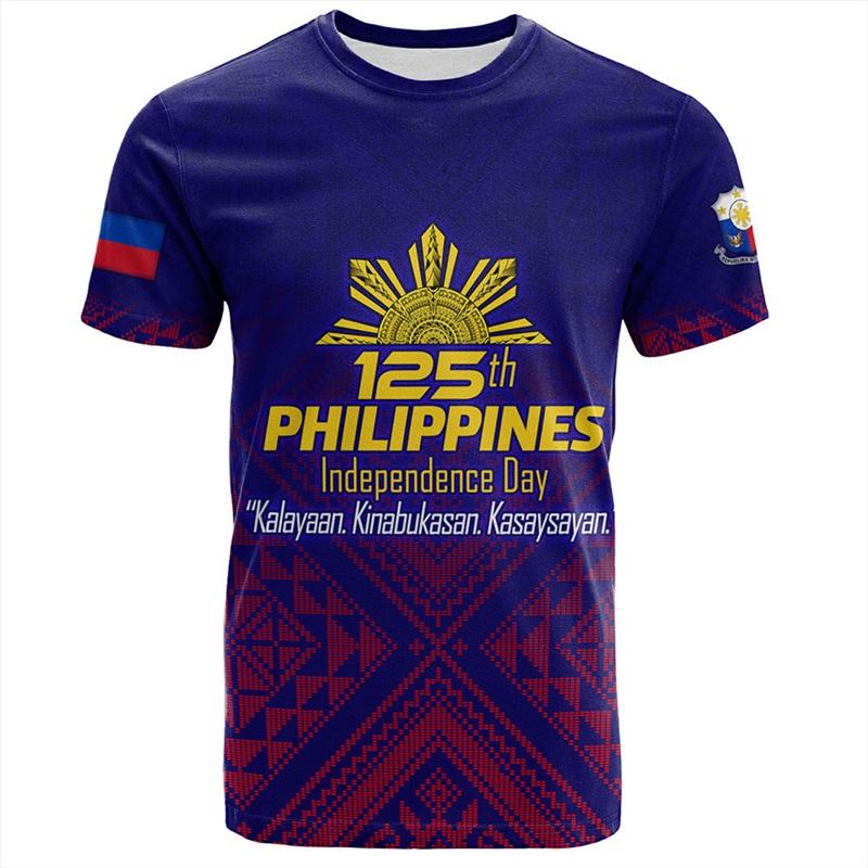 

Philippines National Heroes Day Graphic Tshirt Clothes Men Women Short Sleeve Plus Size Philippines Flag Tee Shirts Tops 6XL
