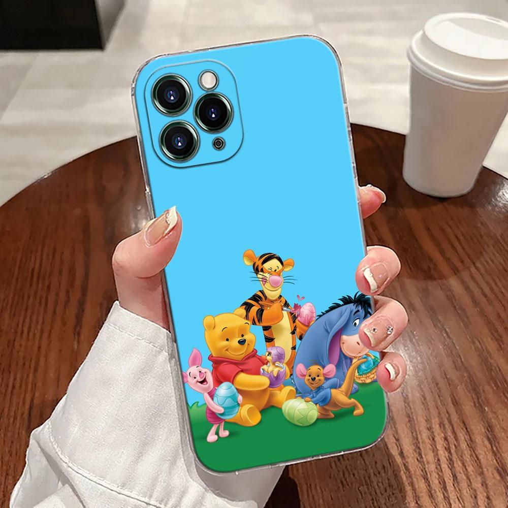 Winnie The Pooh Piglet Tigger Transparent Phone Case For iPhone 17 Pro Max 17E 11 12 13 14 15 16 Pro Max Plus 17 Air 16E 7 Cover