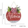 Round Wooden Exquisite Home Decor Sign For 4th Of July Featuring Colorful Imagery Patriotic