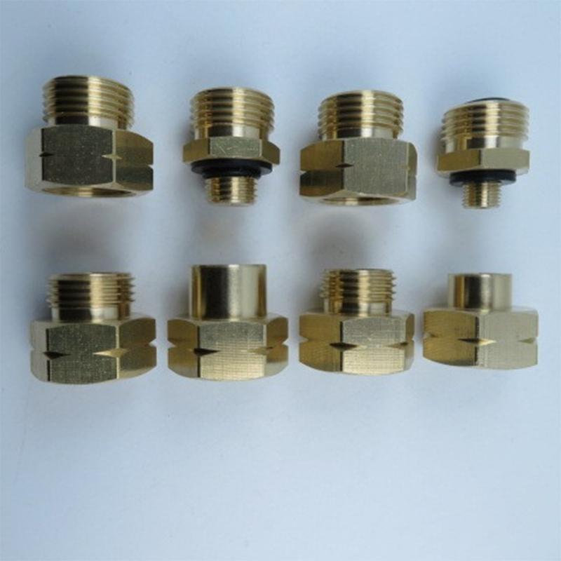 4Pcs Corrosion Resistant Gas Cylinder Connection Adapter Brass Hexagonal Connector Universals Fitting Refill Adapter