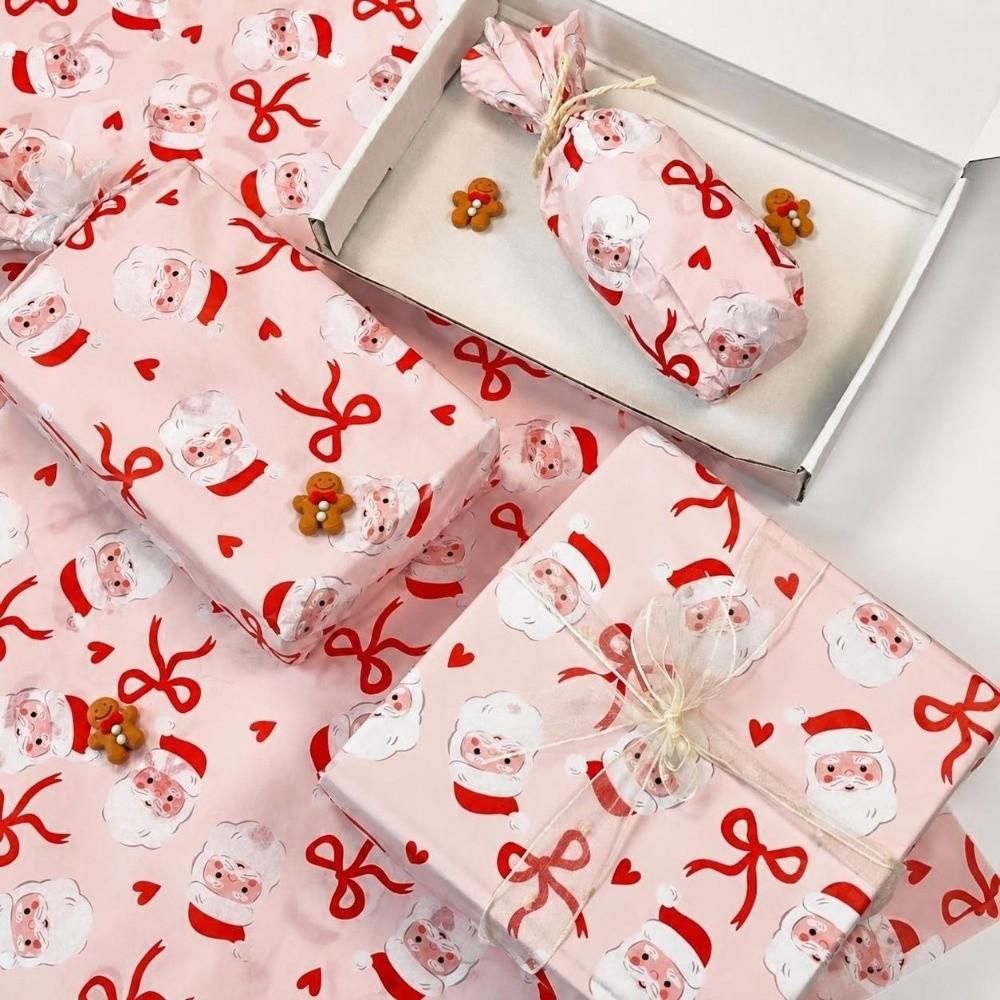 10 Sheets/Pack Cartoon Print Christmas Tissue Paper Bouquet Flower Wrapping Gift Wrapping
