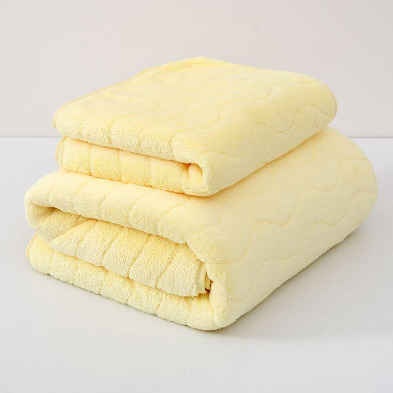 Water Rippled Bath Towel Coral Velvet Not Lose Hair Wash Face Towel Couple Large Bath Towel Thickened Water Moisture-wicking Rapid Drying Beach
