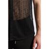 Summer Men's Mesh Lace Knit Shirt Streetwear Hollow-Out Sleeveless Dance Perspective Shirts Nightclub Disco Performance Tops