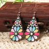 Boho Earrings Chic Vintage Colorful Geometric Waterdrop Dangle Earring Party Prom Gift Idea for Women,Girls, Valentine