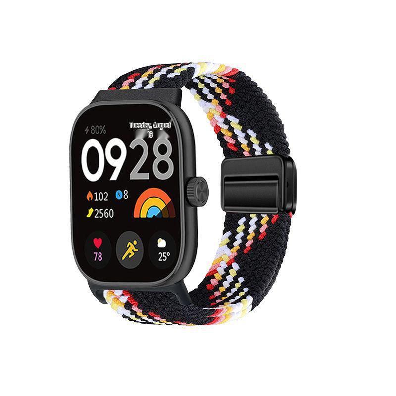 Compatible with Xiaomi Band 8/9 Pro and Redmi Watch 4/5/6: Magnetic Buckle Woven Strap