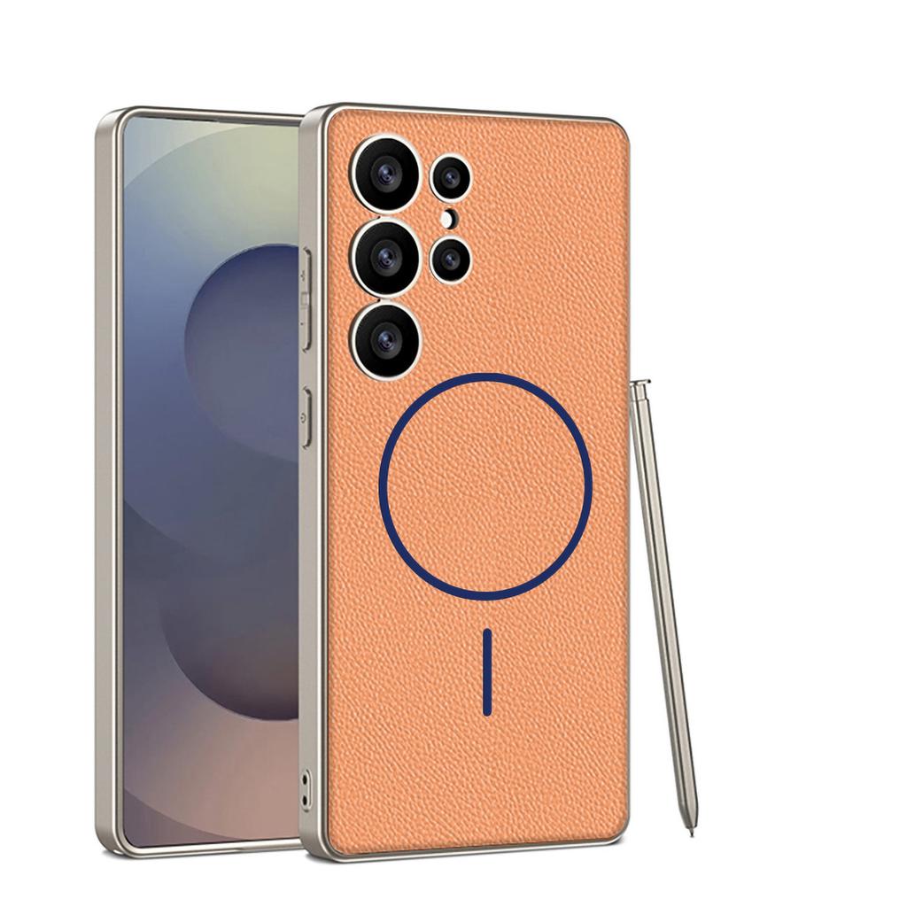 Samsung S25Ultr Premium Mobile Phone Case Thin Circle Magnetic Magsafes25Ultra Wireless Charging Japan and South Korea