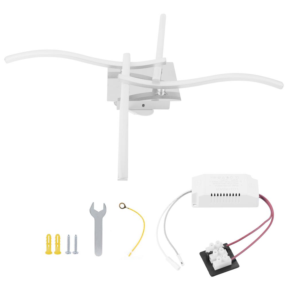 Lumină de plafon cu 140 LED-uri Design elegant curbat Lampă de plafon pentru dormitor, living, birou AC85-265V