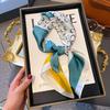 Elegant Silk-Style Square Scarf: Fashionable, Professional Decorative Shawl for Women