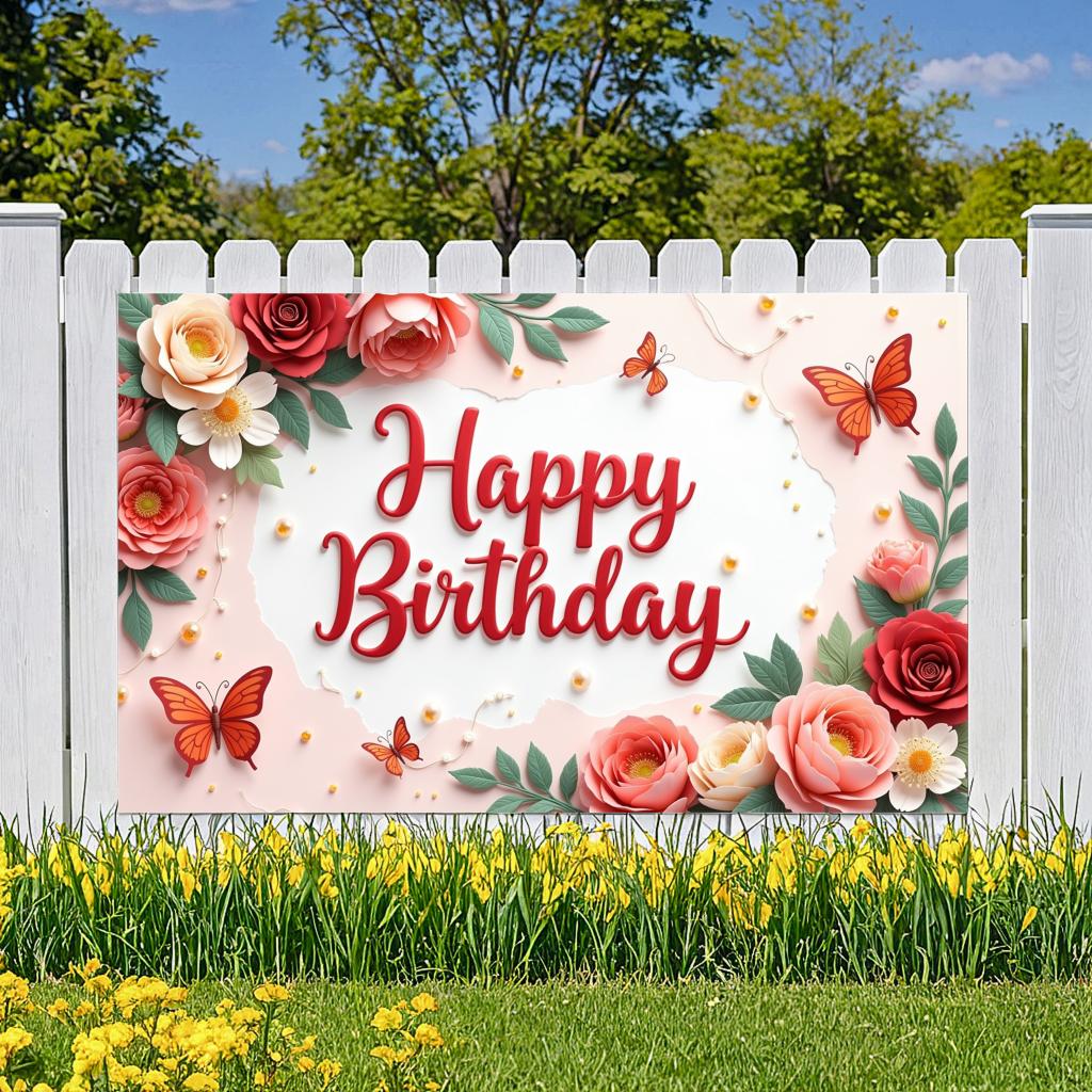 Large Size Birthday Decor Outdoor Banner Birthday Banner for Outdoor Celebration Birthday Party Kids Party