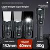 High Strong Power Led Flashlights 2000LM Tactical Torch with Display Light USB Charging Camping Fishing Emergency Zoom Lantern