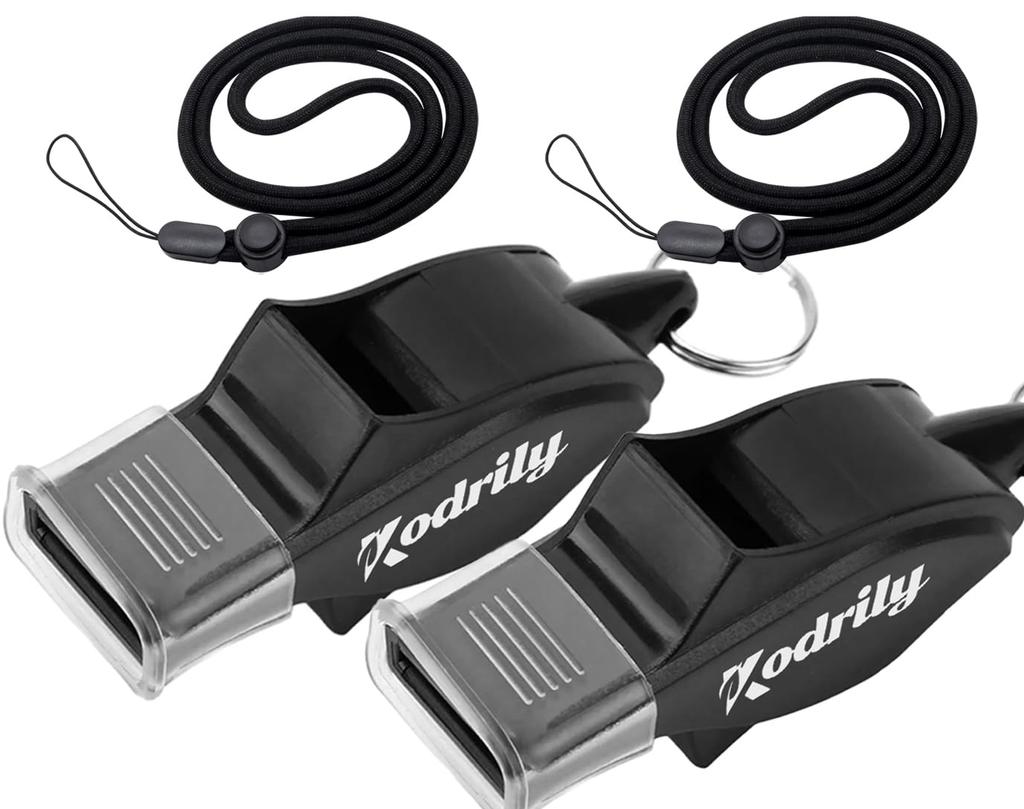Kodrily 2er-Pack Basketballschiedsrichter-Pfeifen-Set für Wettkämpfe und Sport, Lautstarke Pfeife mit Lanyard, Leichte Pfeife für Basketballschiedsrichter