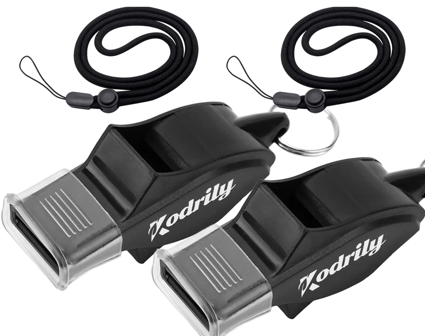 Kodrily 2-Pack Basketball Referee Whistle Set for Competitions and Sports, High-Volume Whistle with Strap, Lightweight Whistle for Basketball Referees