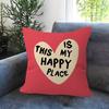 This Is My Happy Place Heart Quote Ins Pillowcase Toon Gift Cushion Cover Bedroom Home Sofa Chair Seat Decor Pillow Case