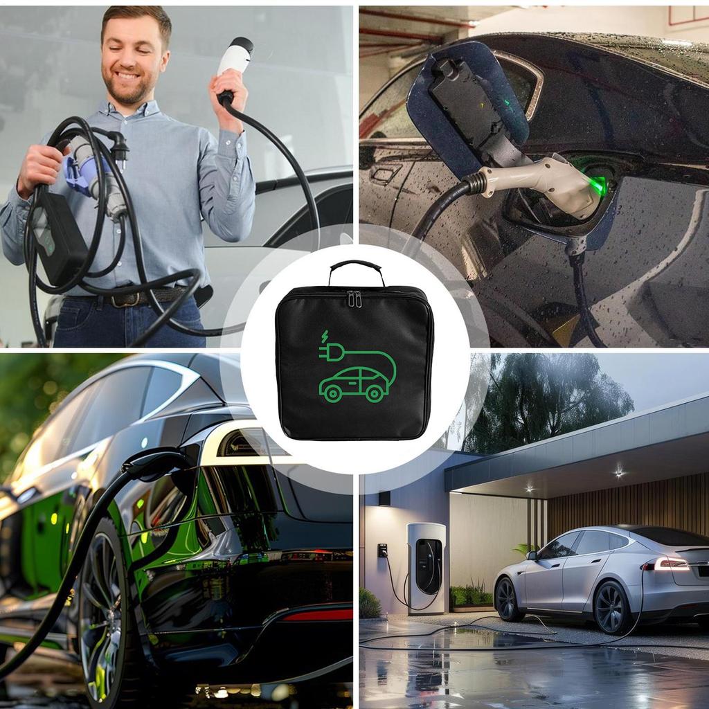 Electric Car charger Plugs Storage Carry Bag EV Car Charging Cable Sockets Waterproof Fire Retardant Equipment Container