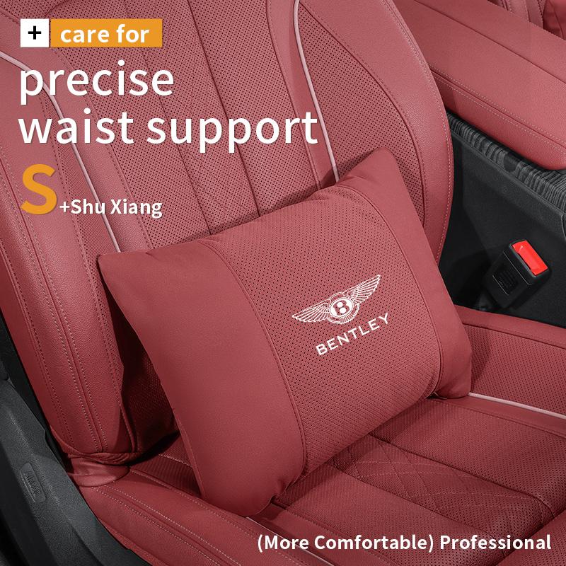 For Bentley Continental GT MULLINER Bentayga Flying Hurtling Spurlogo Car Headrest Neck Support Lumbar Cushion Soft Neck Pillow MY5