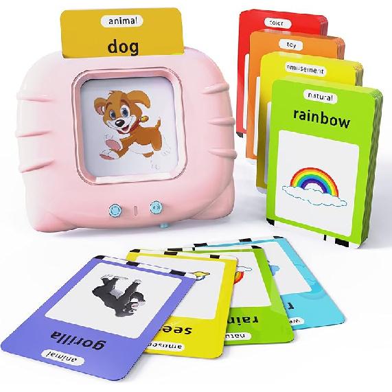 

Lapare Audible Learning Toy with Music for Toddler Age 1 2 3 4 5, 520 Sight Words Flash Cards Kindergarten Toy for Boys to Learn Alphabet Number 252 Sight Words English + рожевий