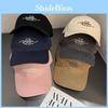 Baseball Letter Embroidered Cap Female Wide Brim Breathable Fabric Use Daily