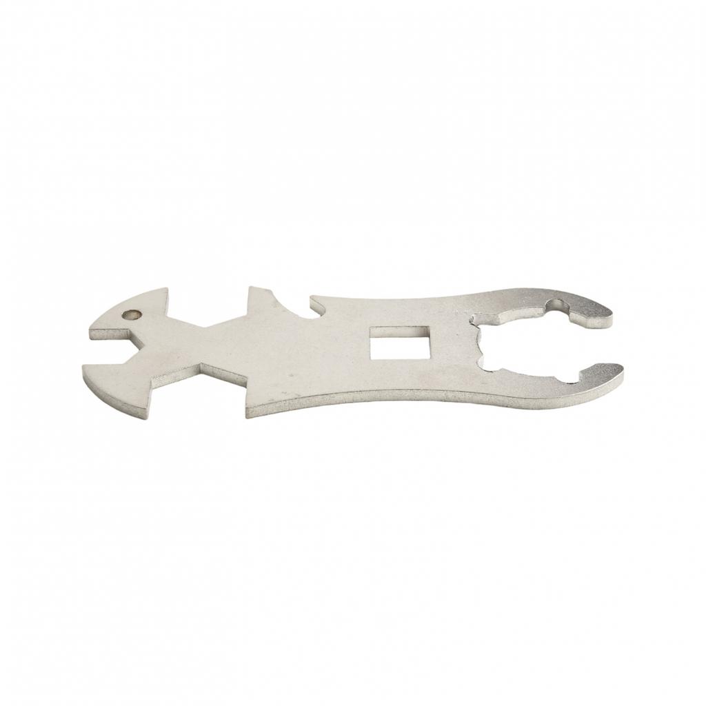 Klíč na plynové láhve kompatibilní s nejběžnějšími velikostmi od 13 mm do 19 mm