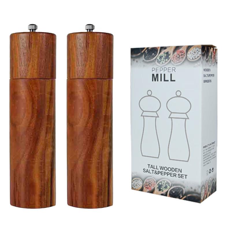 Ru Han Cylindrical Acacia Wood Pepper Grinder