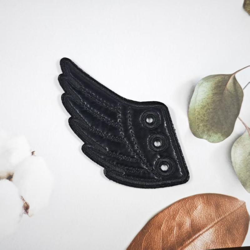 PU Leather Bat Wing Shoe Charm Halloween Footwear Decoration Accessories For Sneakers Boot Skateboard And Running Shoe