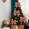 Christmas Tree Bowknot Decoration for Home Party Bows Ornament DIY Accessories